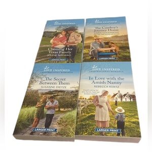 Romance bundle of four books  inspirational Romance books Large Print